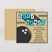 Bowling Party Kaart (Voorkant / Achterkant)