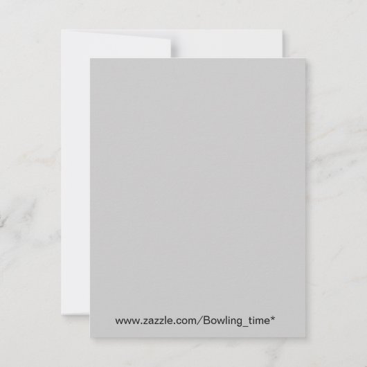 Bowling Party Kaart (Achterkant)