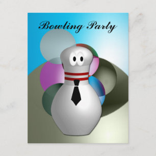 Bowling Party Kaart