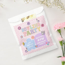 Bowling Party Preppy Varsity Patch Verjaardagsfees Bedankzakje