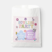 Bowling Party Preppy Varsity Patch Verjaardagsfees Bedankzakje (Voorkant)