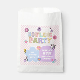 Bowling Party Preppy Varsity Patch Verjaardagsfees Bedankzakje