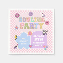 Bowling Party Preppy Varsity Patch Verjaardagsfees