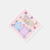 Bowling Party Preppy Varsity Patch Verjaardagsfees Servet (Hoek)