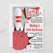 Bowling Party Retro Pin Up Tenpin Kaart (Voorkant)