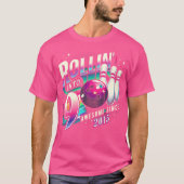Bowling Party Rollin' 9 Geweldige 2015 9e verjaard T-shirt (Voorkant)