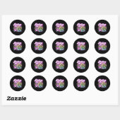 Bowling Party Rolling In 6 Bowling Verjaardag Ronde Sticker (Vel)