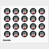 Bowling Party Rolling In 9 Bowling Verjaardag Ronde Sticker (Vel)