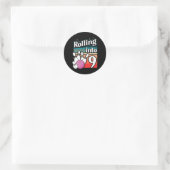 Bowling Party Rolling In 9 Bowling Verjaardag Ronde Sticker (Tas)