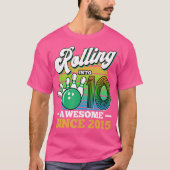 Bowling Party Rolling Into 10 Awesome Since 2015 1 T-shirt (Voorkant)