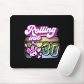 Bowling Party rolt naar 30 Bowling verjaardag Muismat (Met muis)