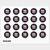 Bowling Party rolt naar 49 Bowling verjaardag Ronde Sticker (Vel)
