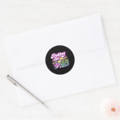 Bowling Party rolt naar 49 Bowling verjaardag Ronde Sticker (Envelop)