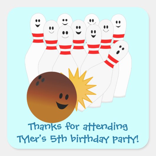 Bowling Party Sticker (Voorkant)
