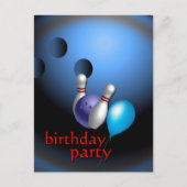 Bowling Party Uitnodigingen  (Voorkant)