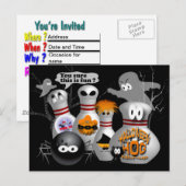 Bowling Party Uitnodigingen  (Voorkant / Achterkant)