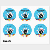 Bowling Party Verjaardag Custom Favor Sticker (Vel)