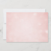 Bowling party, Verjaardag roze glitter look Kaart (Achterkant)