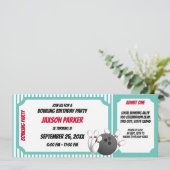 Bowling Party verjaardagskaart Kaart (Staand voorkant)