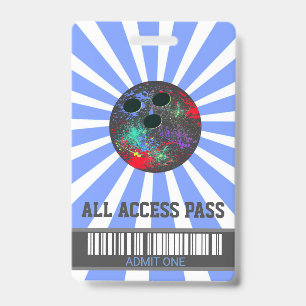 Bowling party, VIP Pass, Uitnodiging, jongens Bowl Badge