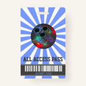 Bowling party, VIP Pass, Uitnodiging, jongens Bowl Badge (Voorkant)