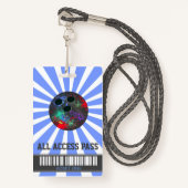 Bowling party, VIP Pass, Uitnodiging, jongens Bowl Badge (Voorkant met draagriem)