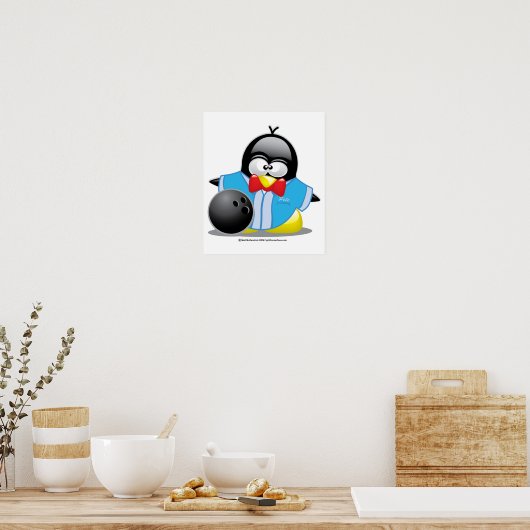 Bowling Penguin Poster (Keuken)
