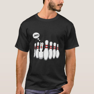 Bowling Penguin-spelwedstrijd voor kinderen Mannen T-shirt