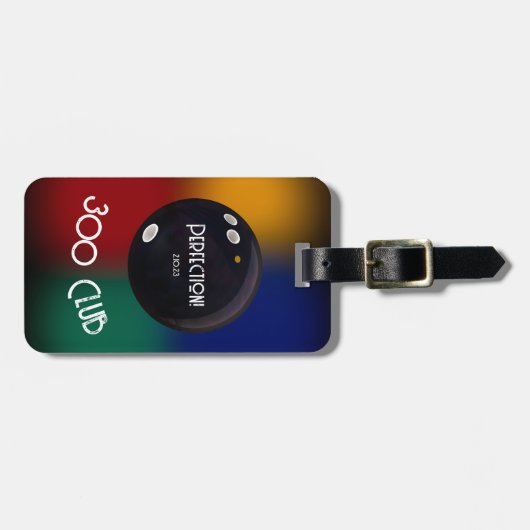 Bowling Perfection 300 Club Bowling Bag Label Bagagelabel (Voorkant horizontaal)