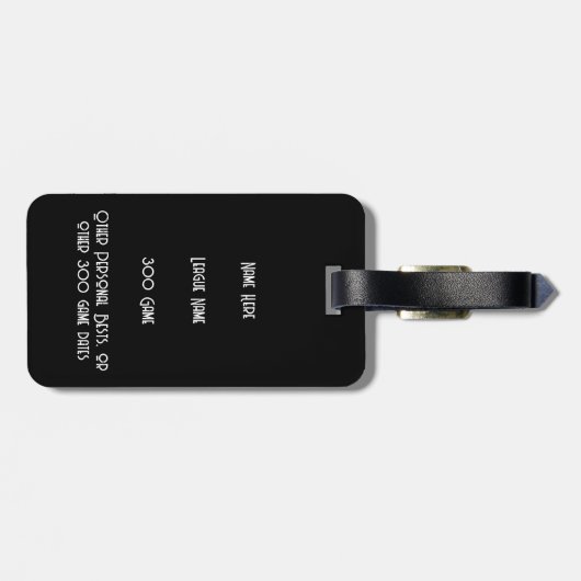 Bowling Perfection 300 Club Bowling Bag Label Bagagelabel (Achterkant horizontaal)