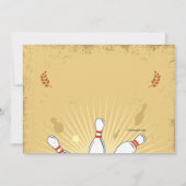 Bowling Photo Birthday Invitation Kaart (Achterkant)