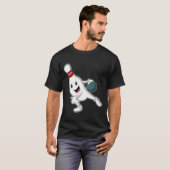 Bowling pin at Bowling with Bowling ball T-shirt (Voorkant volledig)