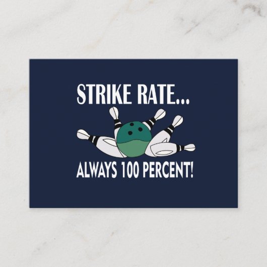 Bowling Pin Ball Strike Coach Trainer Visitekaartje (Voorkant)