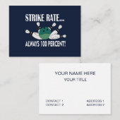 Bowling Pin Ball Strike Coach Trainer Visitekaartje (Voorkant / Achterkant)