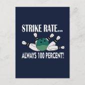 Bowling Pin Ball Strike Team Briefkaart (Voorkant)