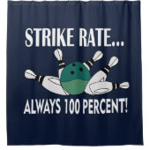 Bowling Pin Ball Strike Team Douchegordijn (Voorkant)