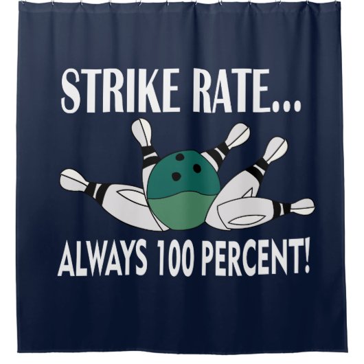 Bowling Pin Ball Strike Team Douchegordijn (Voorkant)