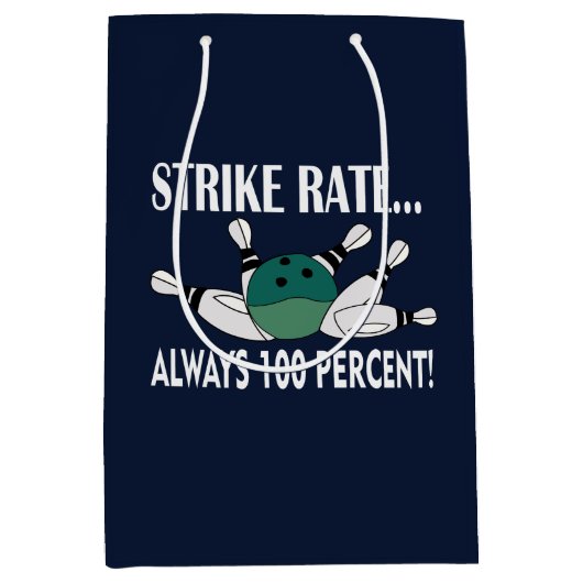 Bowling Pin Ball Strike Team Medium Cadeauzakje (Voorkant)