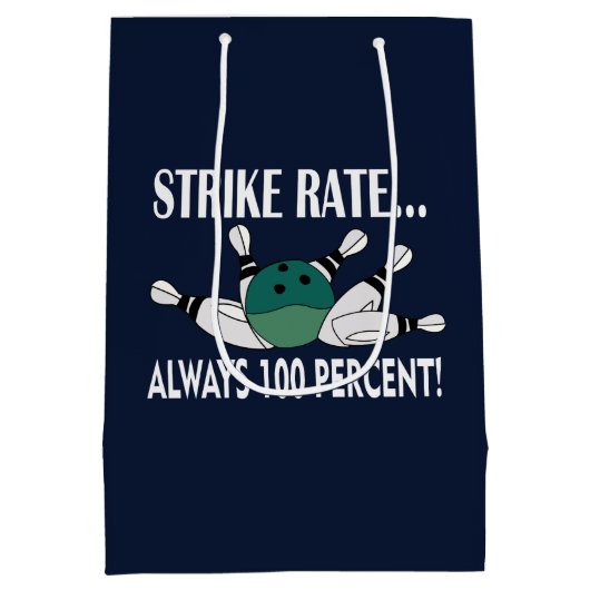 Bowling Pin Ball Strike Team Medium Cadeauzakje (Achterkant)