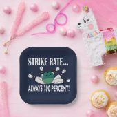 Bowling Pin Ball Strike Team Party Papieren Bordje (Feest)