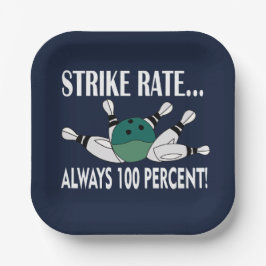 Bowling Pin Ball Strike Team Party Papieren Bordje