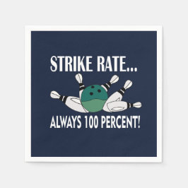 Bowling Pin Ball Strike Team Party Servet