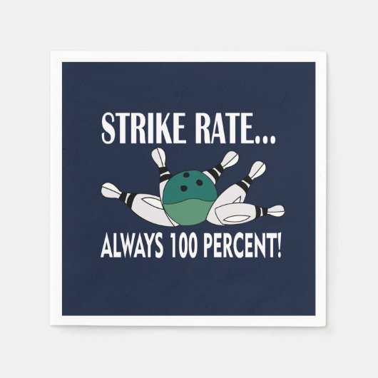 Bowling Pin Ball Strike Team Party Servet (Voorkant)