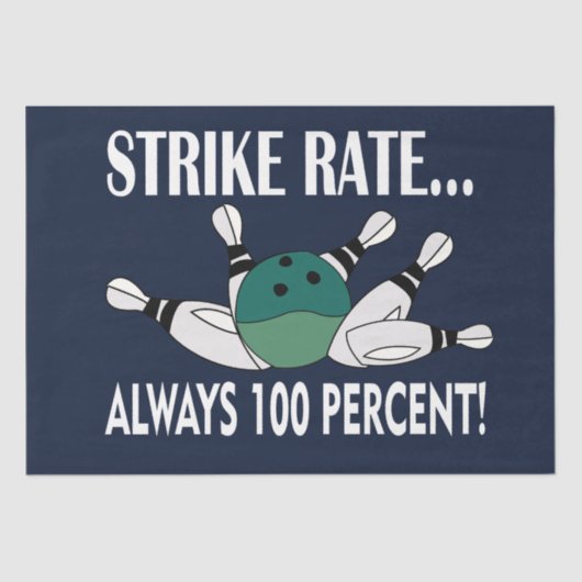 Bowling Pin Ball Strike Team Tissuepapier (Voorkant)