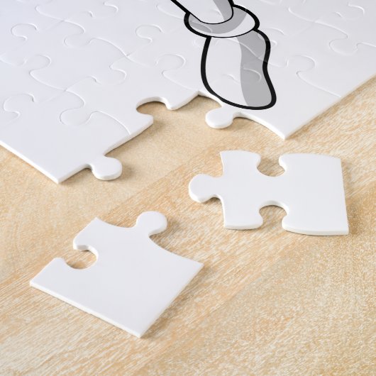 Bowling pin bij Bowling met Bowling ball Legpuzzel (Zijkant)