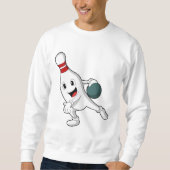 Bowling pin bij Bowling met Bowling ball Trui (Voorkant)