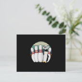 Bowling Pin Bowler Strike Spin Spare Penguin Gift Briefkaart (Staand voorkant)