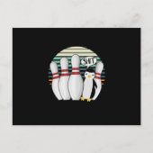 Bowling Pin Bowler Strike Spin Spare Penguin Gift Briefkaart (Voorkant)