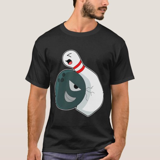 Bowling pin Bowling bal T-shirt (Voorkant)