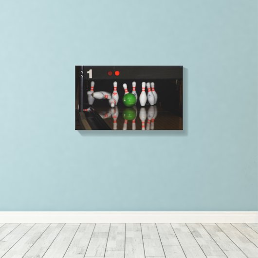 Bowling Pin Canvas afdrukken (Insitu (Houten vloer))